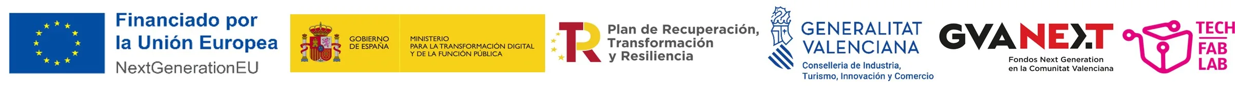 Financiado por la Unión Europea (NextGenerationEU), Gobierno de España, Plan de Recuperación Transformación y Resiliencia, Generalitat Valenciana, GVANEXT y TechFabLab